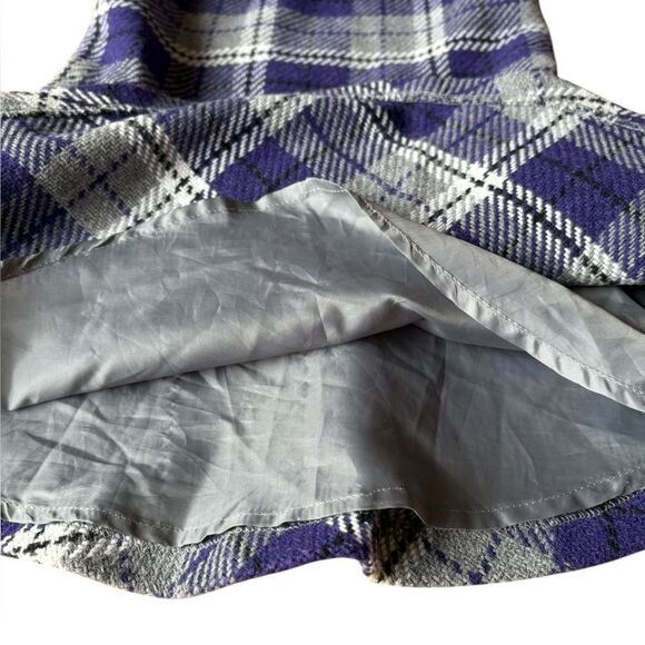 Janie And Jack Bow Plaid Jumper Wool Blend Purple Gray Toddler Girl Size 3T - Picture 4 of 7